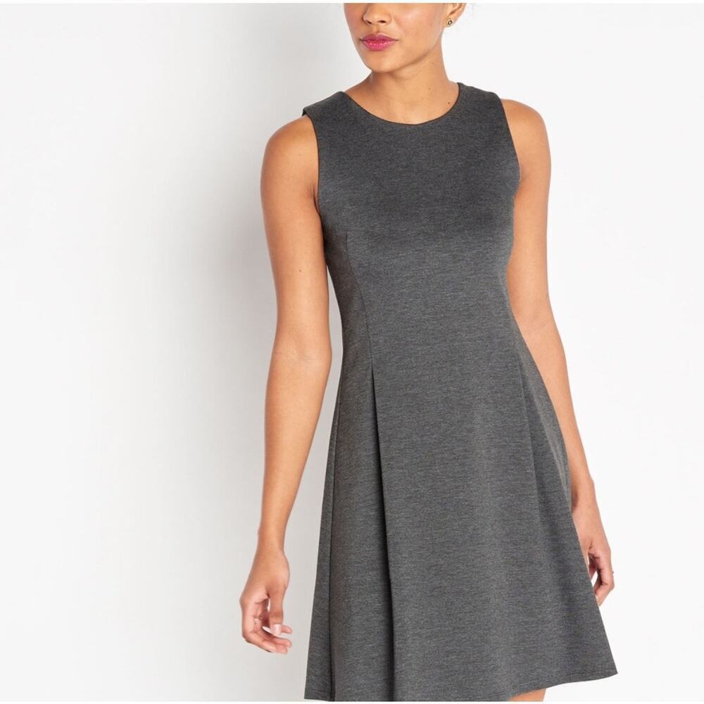 Of/Mercer Plus Size 20 Fit & Flare Shift Mini Dress Gray Hourglass Sleeveless